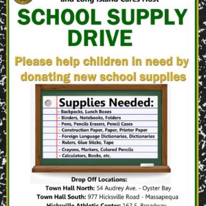 Saladino: Town Partners with LI Cares to Collect School Supplies for Disadvantaged Students