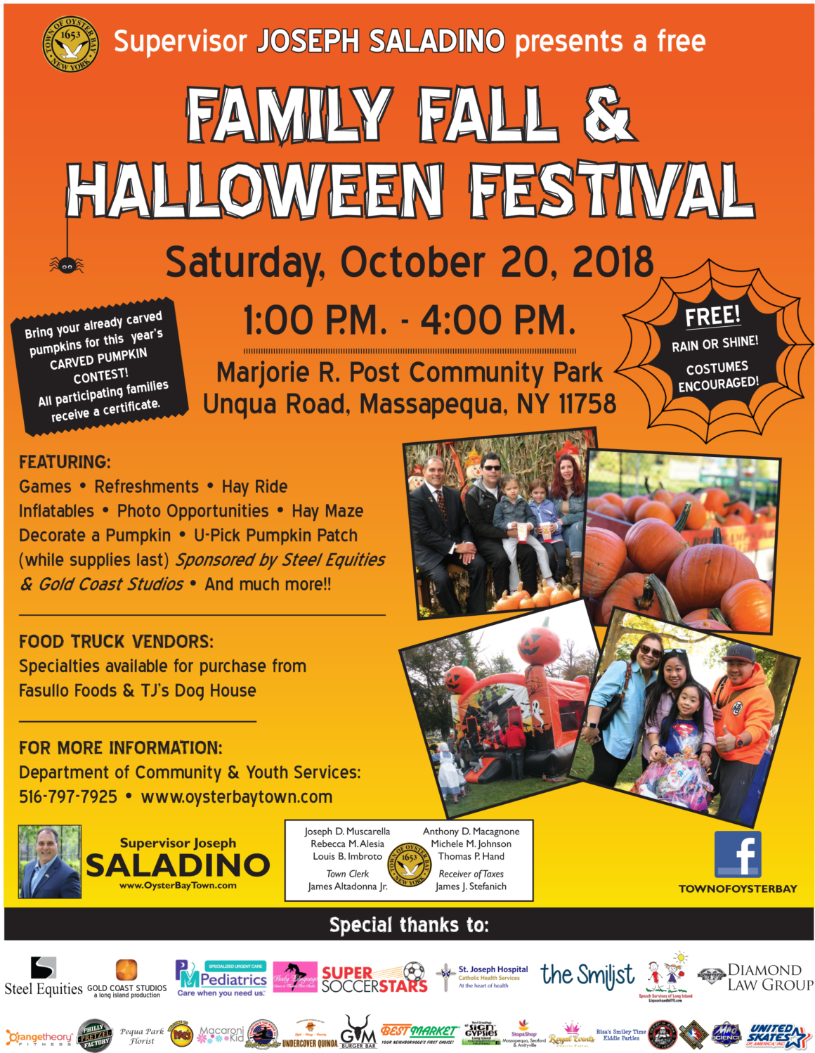 Saladino Invites Residents to Free Family Fall Halloween Festival