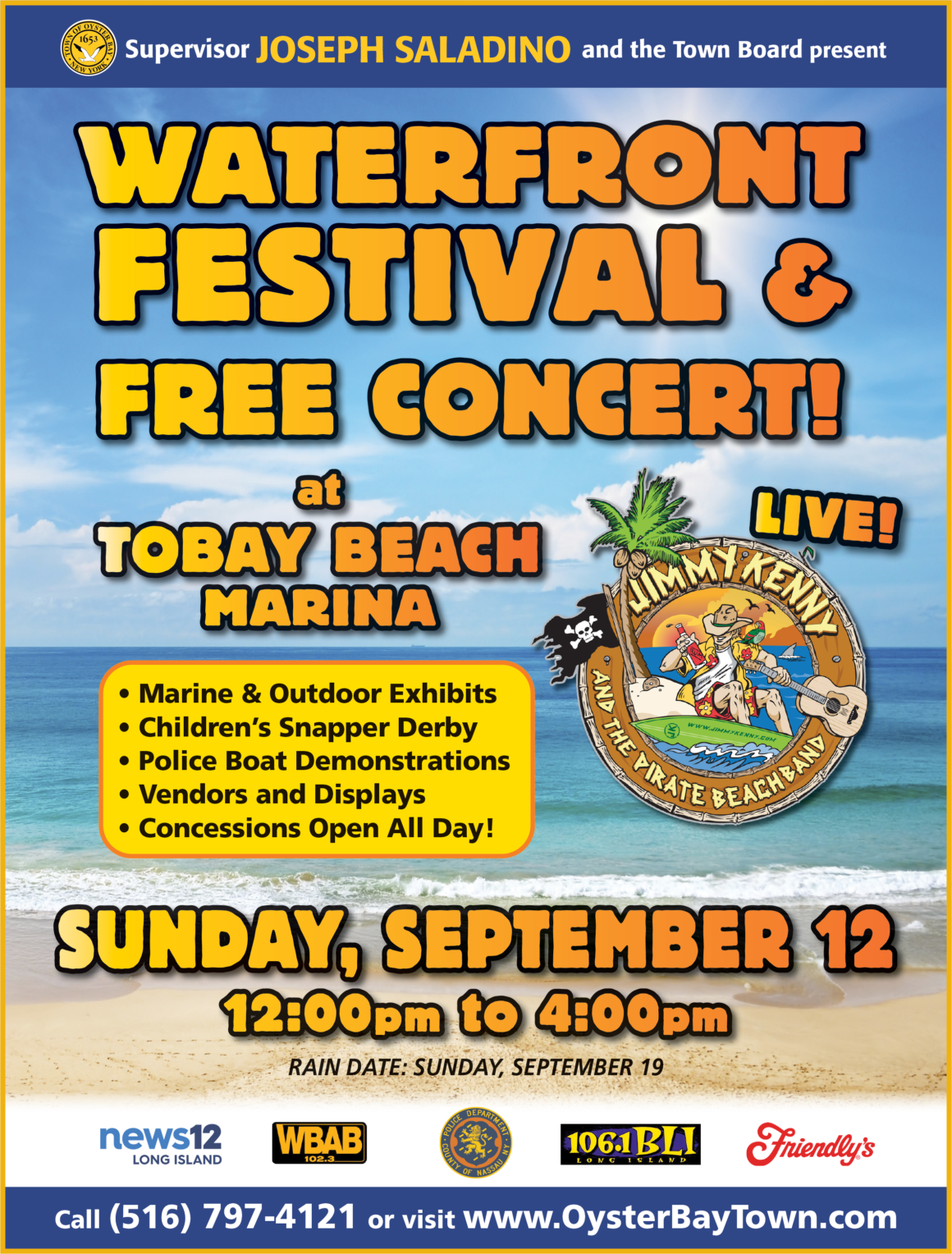 Saladino Announces Free Concert and Waterfront Festival at TOBAY Beach Marina