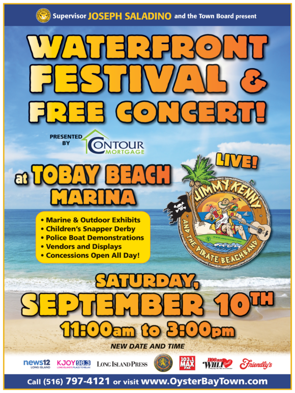 Free Waterfront Festival, Concert at TOBAY Beach Marina on September