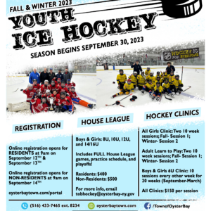 Registration Opening for Fall-Winter Town Youth Ice Hockey Program