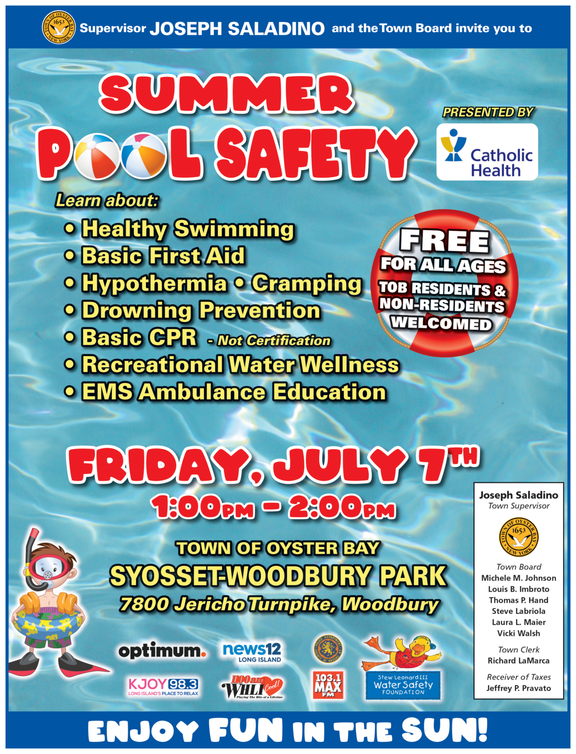 Free Pool Safety Seminar offered by Town and Catholic Health