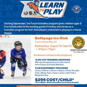 NY Islanders Learn to Play Hockey Clinic Coming Soon