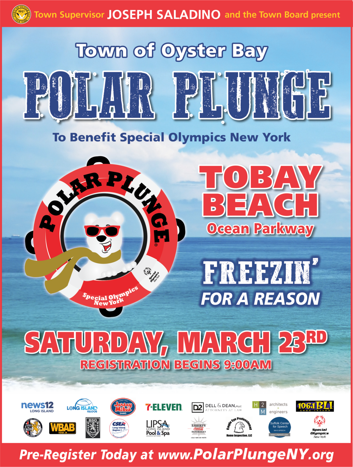 Polar Plunge Returns to TOBAY Beach March 23rd