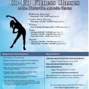 Registration Underway for Town’s Spring Co-Ed Fitness Classes