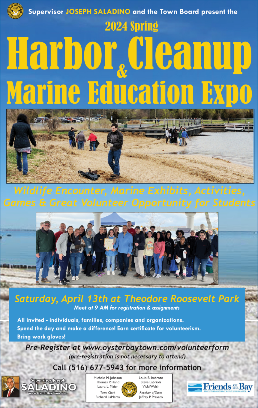 Free Oyster Bay Harbor Cleanup & Marine Education Expo Town of Oyster Bay