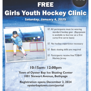 Youth Girls Ice Hockey Clinic January 4th – Register Today!