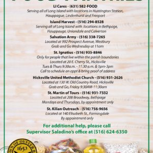 A list of local Food Pantries