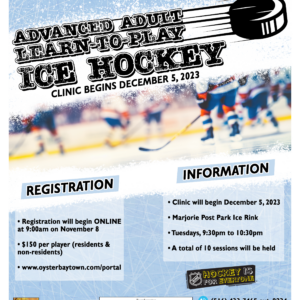 Registration Opens for Advanced Adult Ice Hockey Clinic