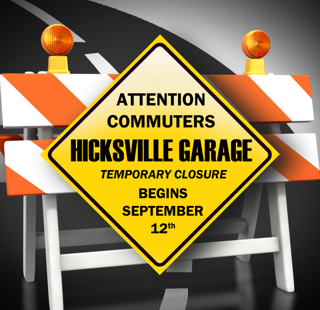 Hicksville Parking Garage to Undergo Repairs Beginning September 12th