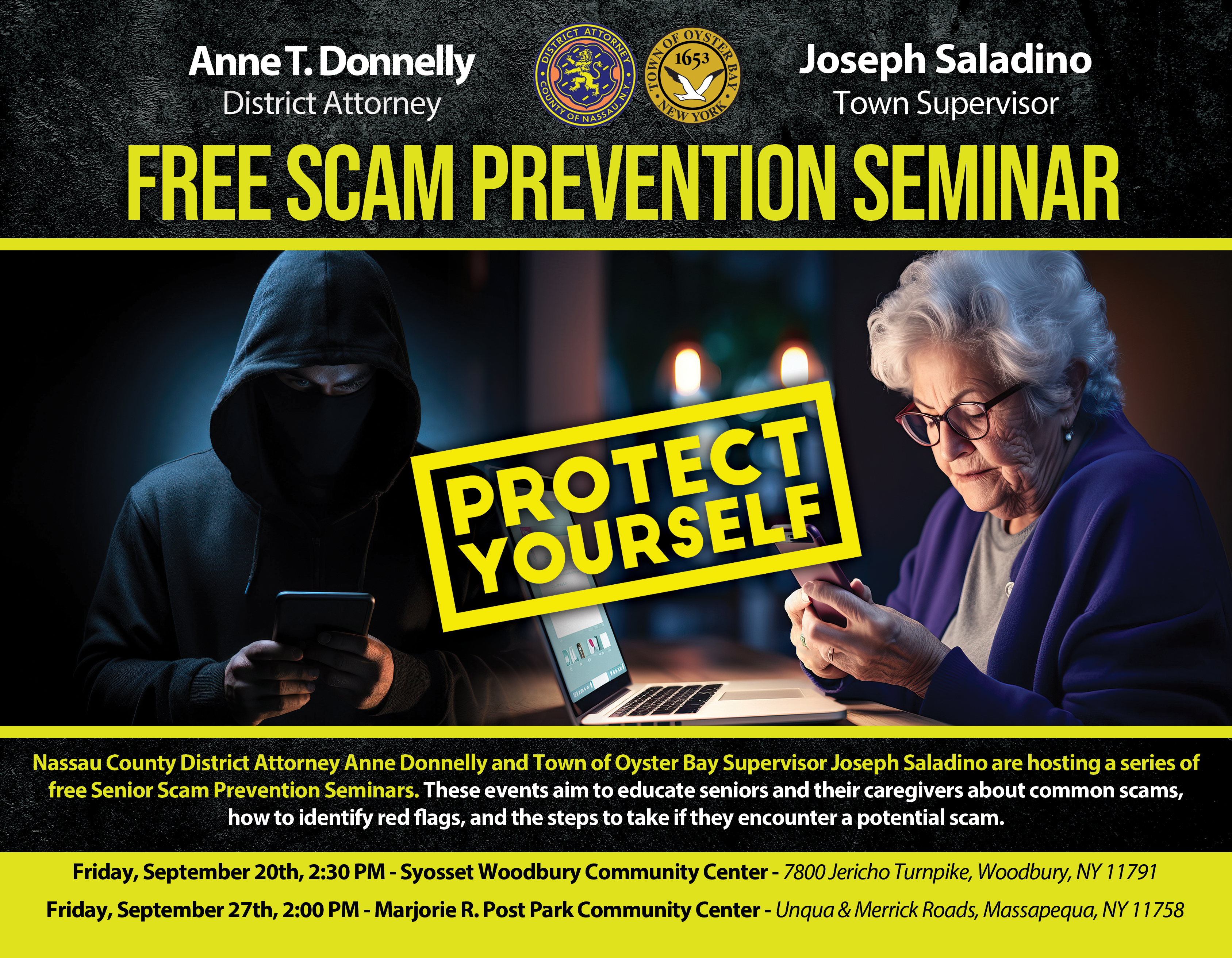 D.A. Donnelly & Supervisor Saladino Partner To Protect Seniors From Scammers