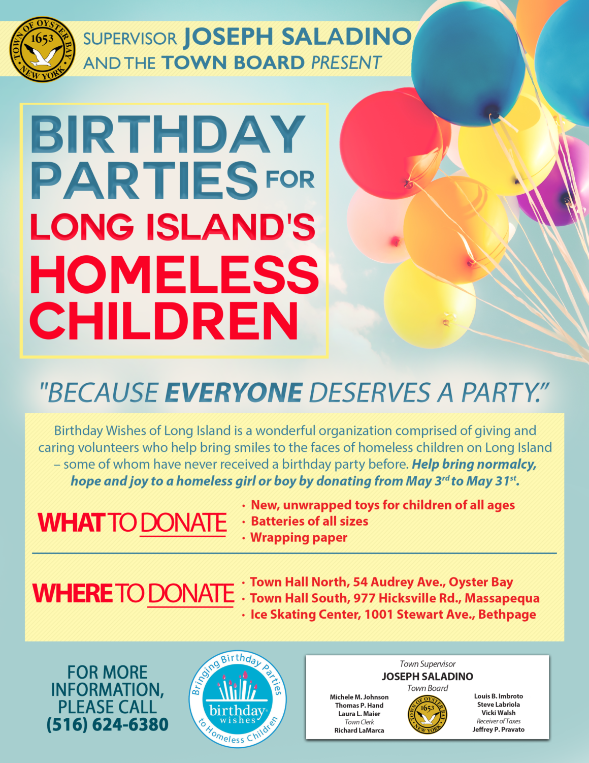 Collection Drive to Support Birthday Parties for Homeless Children