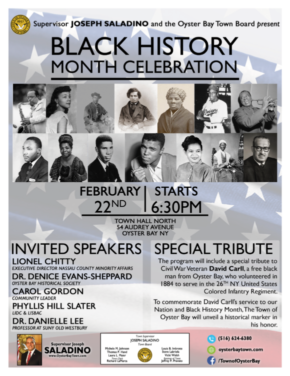 Town to Celebrate Black History Month – Town of Oyster Bay