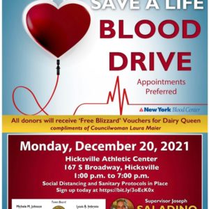 Labriola and Maier Urge Residents to Donate Blood December 20th as Supplies Are Needed to Help Replenish Hospitals