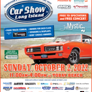 Long Island’s Largest Car Show Returns to TOBAY Beach on October 2nd