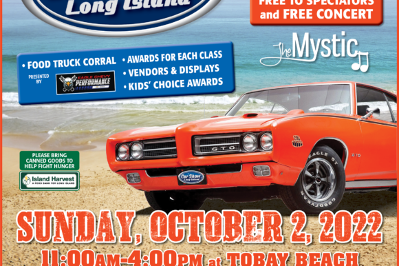 Long Island’s Largest Car Show Returns to TOBAY Beach on October 2nd