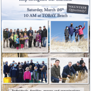 Town Offers Environmental Volunteer Opportunity on March 26th at TOBAY Beach
