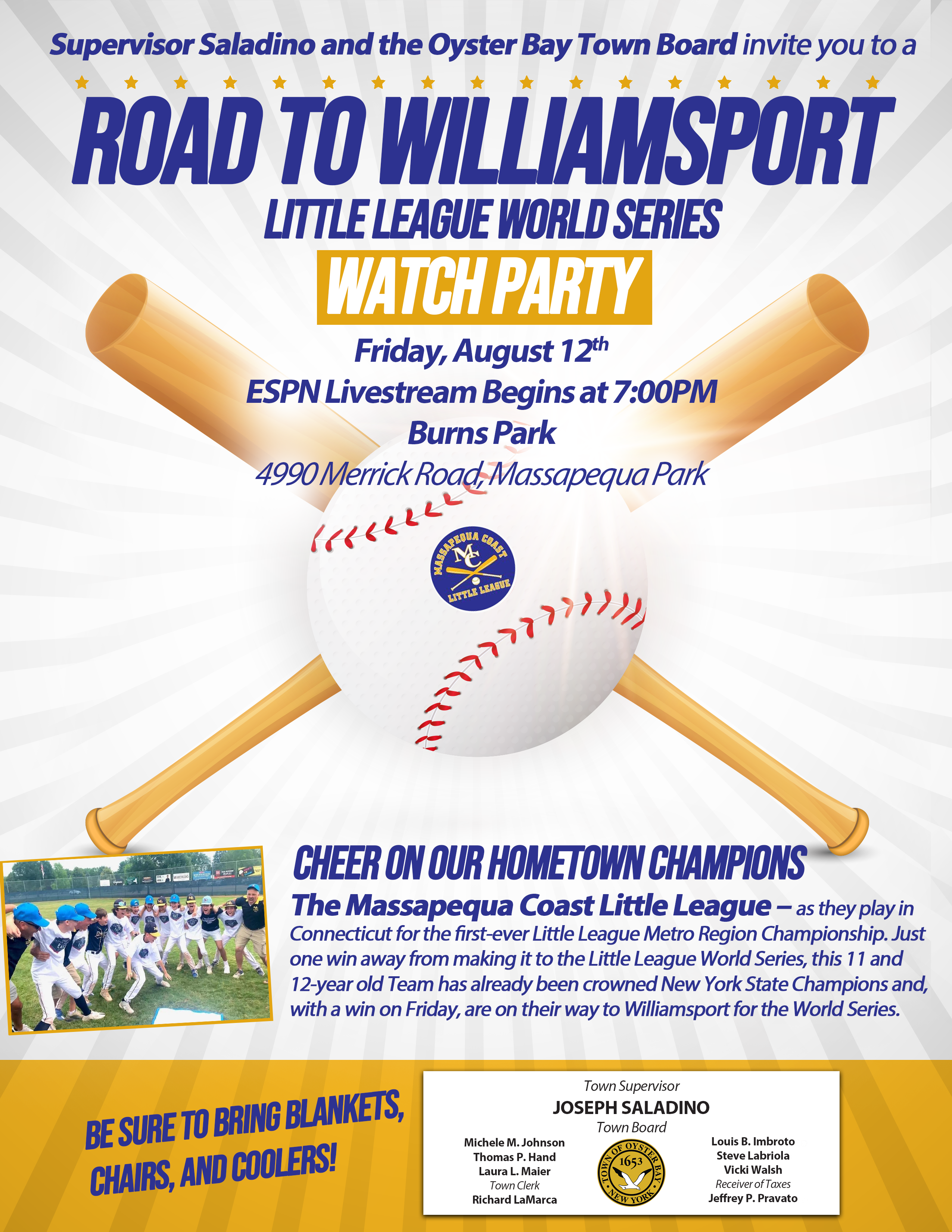 Road to Williamsport” Little League World Series Watch Party