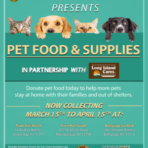 Councilman Hand Launches Pet Food  Supply Drive with LI Cares