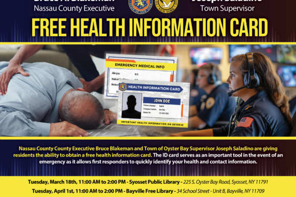 Saladino and Blakeman To Offer Free Health Information Cards to Residents