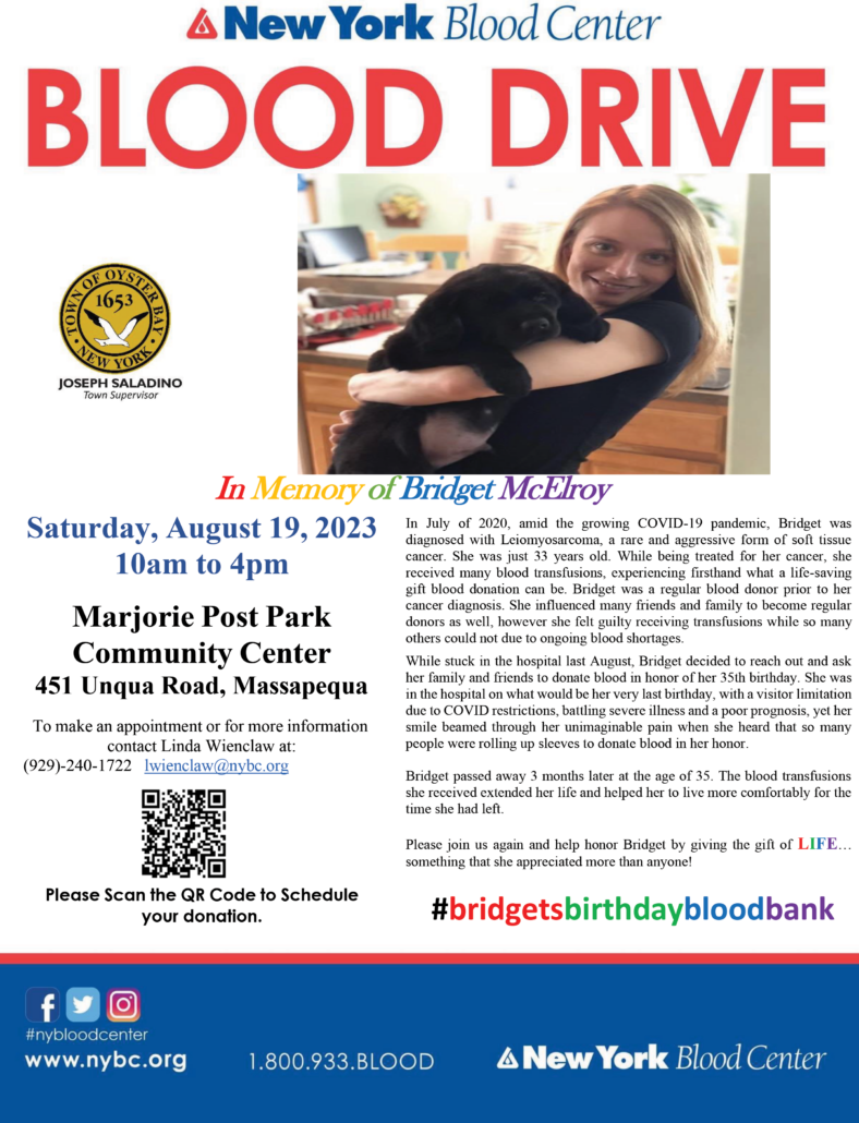 Town to Host Blood Drive in Memory of Cancer Victim