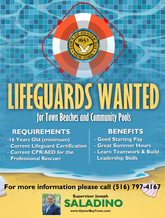 Town Announces Lifeguard Employment Opportunities at Town Pools and