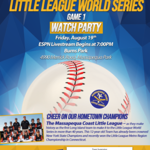 Town to Host Little League World Series Watch Party This Friday