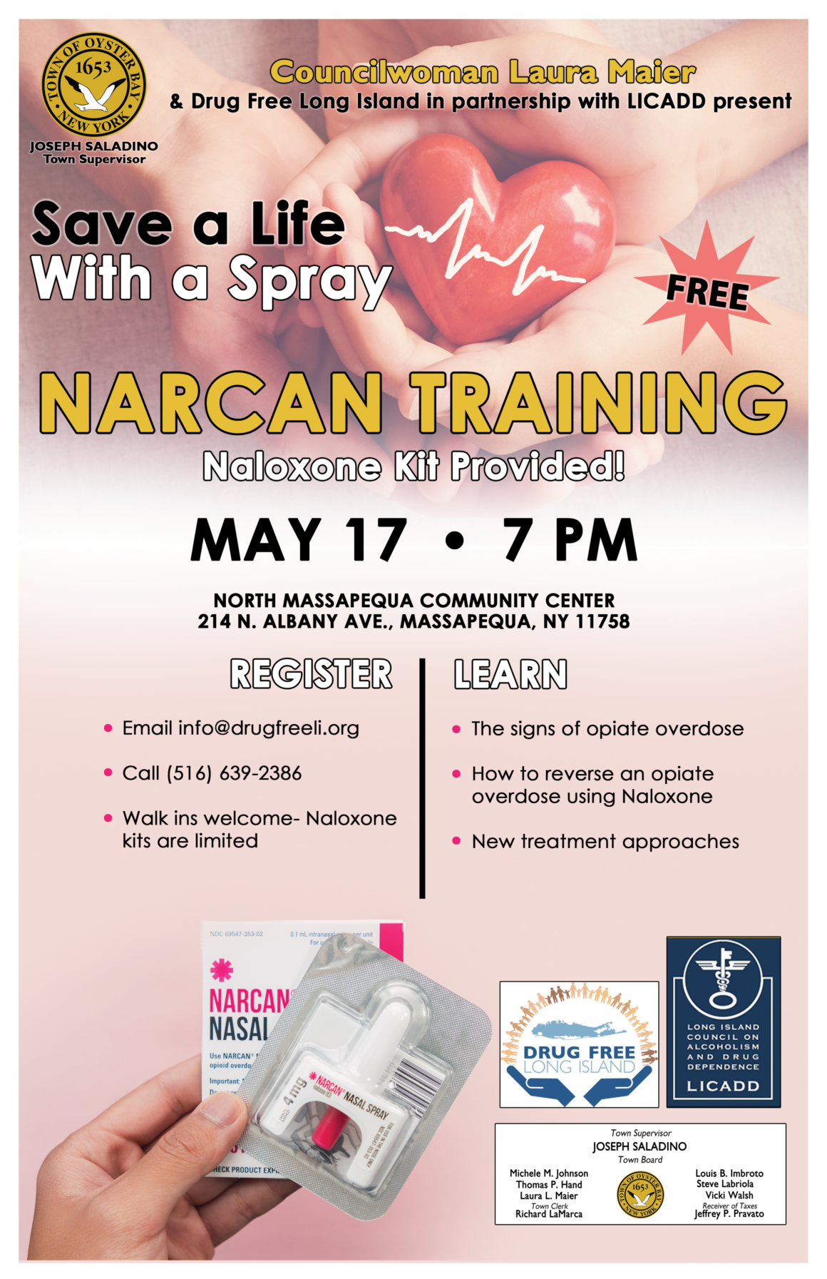 Councilwoman Maier Offers Free Narcan Training Session to Residents