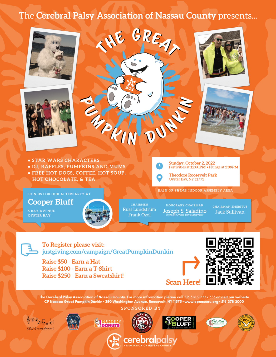 Saladino Invites Residents to Great Pumpkin Dunkin’ in Support of the Cerebral Palsy Association