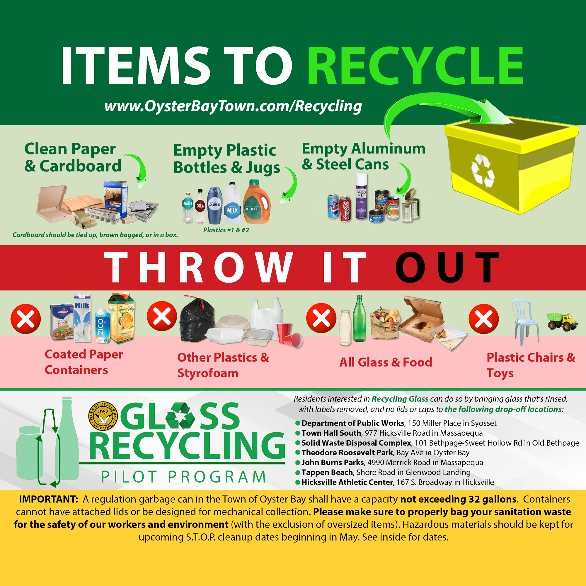 Recycling Information Town of Oyster Bay