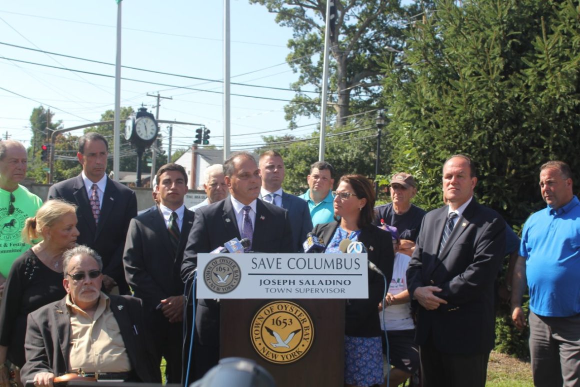 Saladino, Councilmembers and Clerk Partner with Local Italian-Americans in urging NYC Mayor & Radical Officials to Send Columbus Statues to Massapequa if Removed