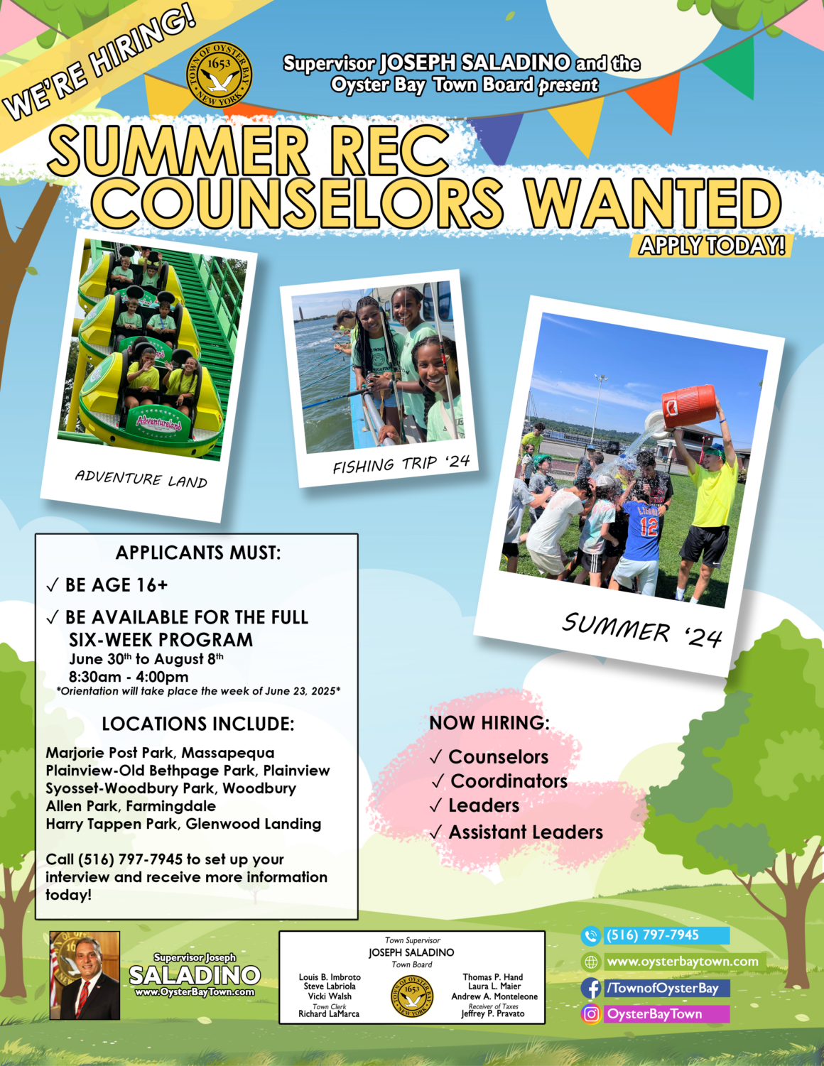 Town Seek Counselors For Summer Recreation Program