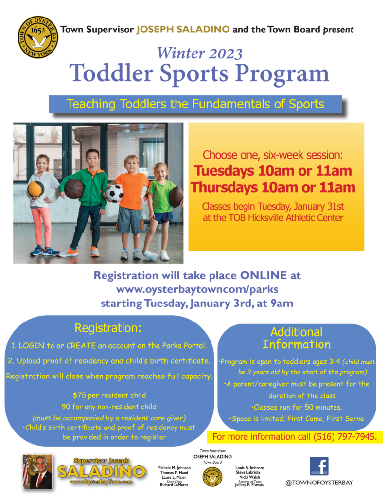 Councilwoman Maier Announces Winter 2023 Toddler Sports Program
