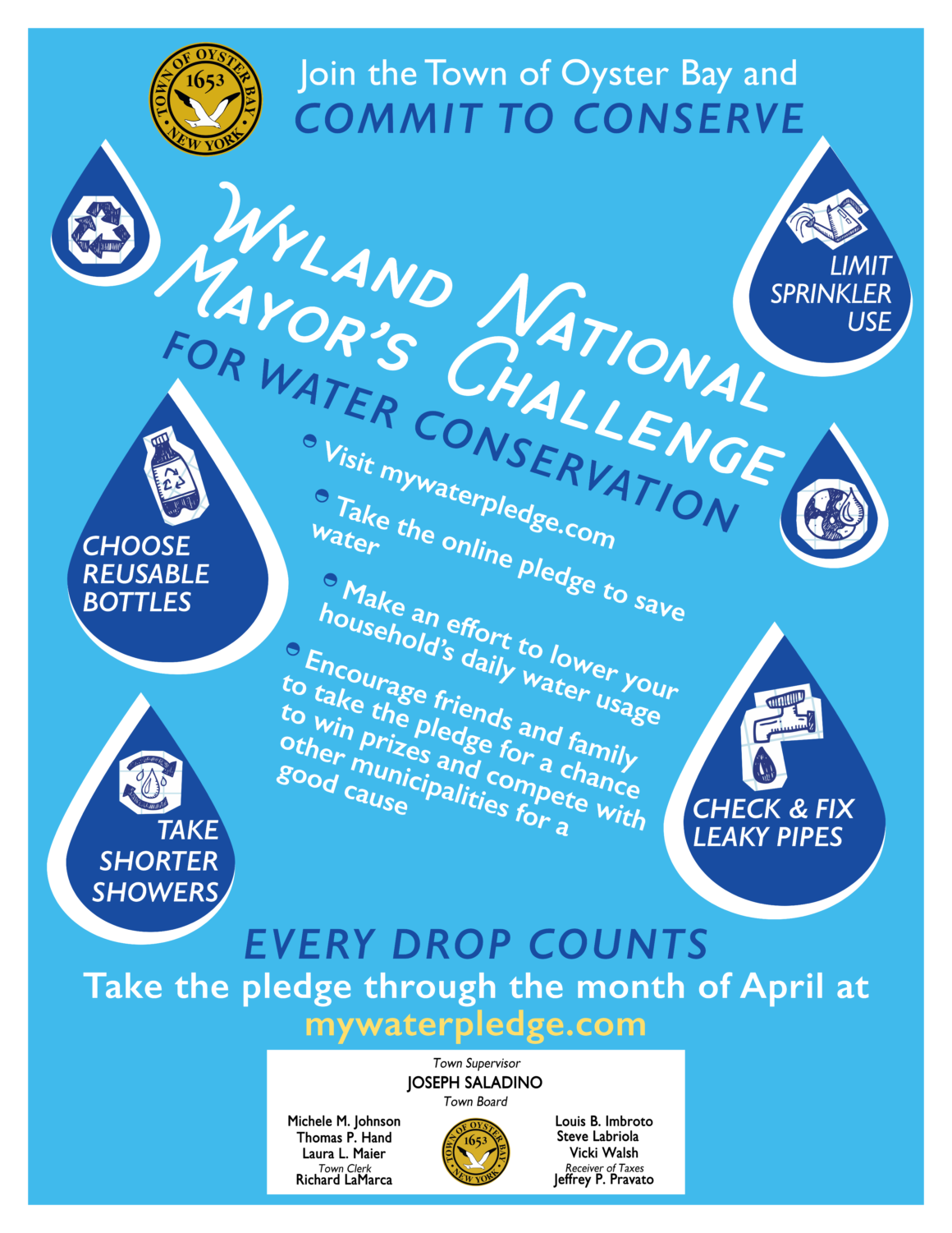 Town Invites Residents to ‘Commit to Conserve’ in Wyland Water Conservation Challenge