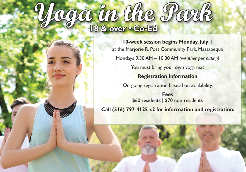 Saladino Announces New Yoga in the Park Program at Marjorie Post Park