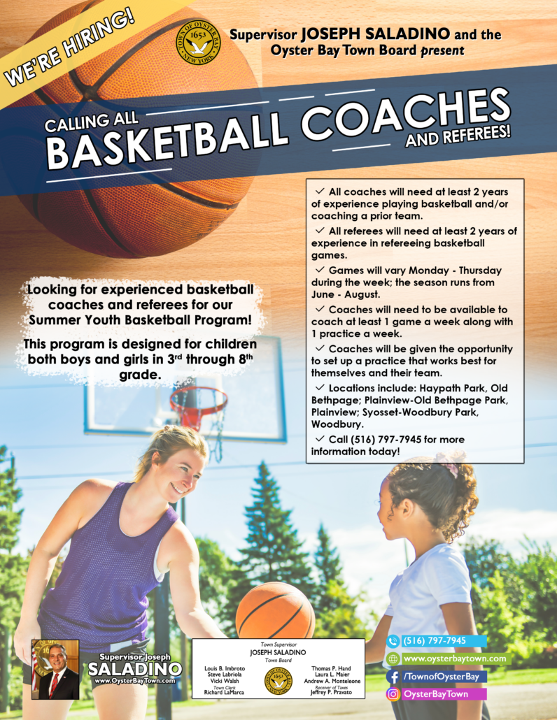 Town Hiring Basketball Coaches & Referees for Summer Program