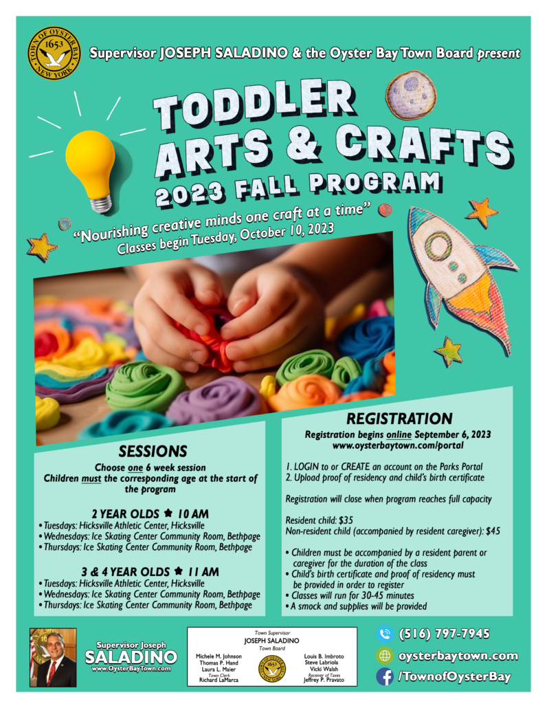 Walsh Announces Fall 2023 Toddler Arts & Crafts Program