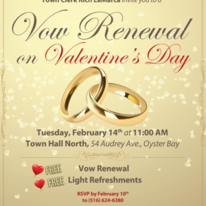 Saladino, LaMarca Invite Couples To Free Valentine’s Day Vow Renewal
